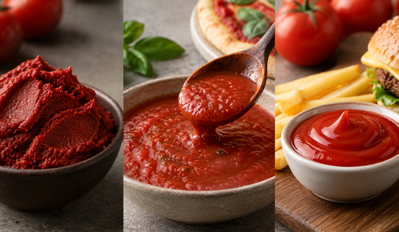 Ano ang Mga Pangunahing Pagkakaiba sa Pagitan ng Tomato Paste, Tomato Sauce at Ketchup?